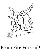 Be on Fire For God Coloring Page